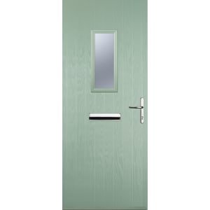Euramax 1 Square Left Hand Chartwell Green Composite Door – 840 x 2100mm