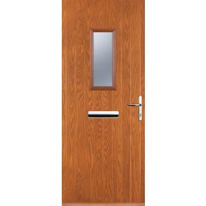 Euramax 1 Square Left Hand Oak Composite Door – 920 x 2100mm
