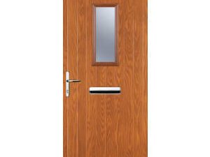 Euramax 1 Square Right Hand Oak Composite Door - 920 x 2100mm
