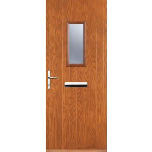 Euramax 1 Square Right Hand Oak Composite Door – 920 x 2100mm