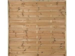 Forest Garden Pressure Treated Horizontal Hit & Miss Fence Panel - 1800 x 1800mm - 6 x 6ft - Pack of 3