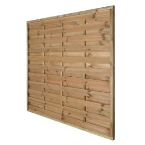 Forest Garden Pressure Treated Horizontal Hit & Miss Fence Panel – 1800 x 1800mm – 6 x 6ft – Pack of 5