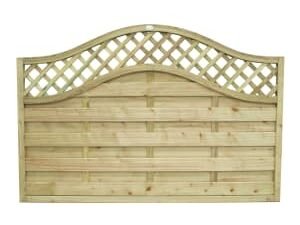 Forest Garden Pressure Treated Bristol Fence Panel - 1800 x 1200mm - 6 x 4ft - Pack of 4