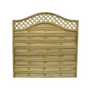 Forest Garden Pressure Treated Bristol Fence Panel - 1800 x 1800mm - 6 x 6ft - Pack of 3