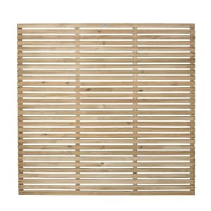 Forest Garden Contemporary Single Slatted Fence Panel – 1800 x 1800mm – 6 x 6ft – Pack of 5