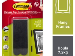 Command Black Large Picture Hanging Strips - Pack of 4