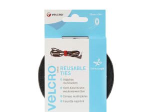VELCRO Brand ONE-WRAP Black Reusable Ties - 10mm x 5m