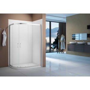 Nexa By Merlyn 6mm Chrome Offset Quadrant Double Sliding Door Shower Enclosure – 1200 x 900mm