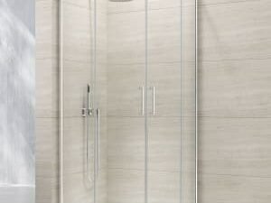 Nexa By Merlyn 8mm Chrome Quadrant Double Sliding Door Shower Enclosure - 900 x 900mm