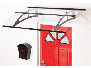 Superroof Berlin Black Door Canopy - 1500 x 925mm