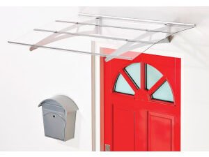 Superroof Madrid Silver Door Canopy - 1400 x 880mm