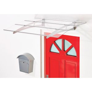Superroof Madrid Silver Door Canopy – 1400 x 880mm