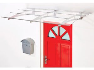 Superroof Madrid Silver Door Canopy - 1800 x 880mm