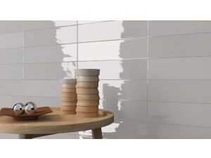 Wickes Boutique Flair Gradient Plain Grey Ceramic Wall Tile- 300 x 75mm