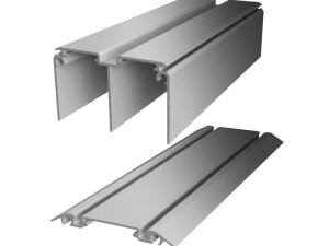 Spacepro Minimalist Sliding Door Trackset Silver - 1830mm