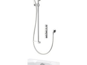 Aqualisa iSystem Gravity Pumped Dual Outlet Digital Concealed Shower with Adjustable Bath Filler