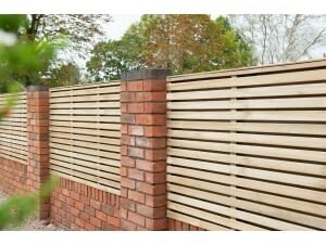 Forest Garden Double Slatted Fence Panel - 1800 x 910mm - 6 x 3ft - Pack of 4