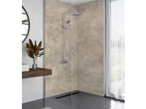 Mermaid Elite Treviso Post Formed Finished Edge Single Shower Panel - 2420 x 1200mm