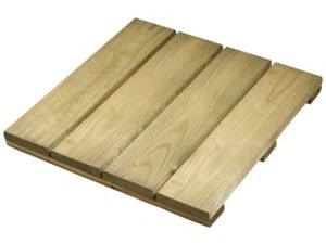 Wickes Softwood Pine Deck Tile - 32 x 400 x 400mm