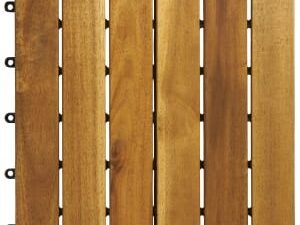 Wickes Acacia Garden Deck Tile - 24 x 300 x 300mm