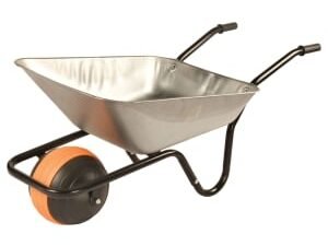 Walsall Barrow in a Box Galvanised Duraball Wheelbarrow with Puncture Proof Ball Wheel 85L