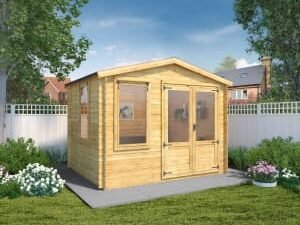 Mercia 2.6 x 3.3m 19mm Log Thickness Log Cabin with Assembly