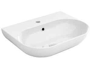 Wickes Teramo 1 Tap Hole White Wall Hung Basin - 550mm