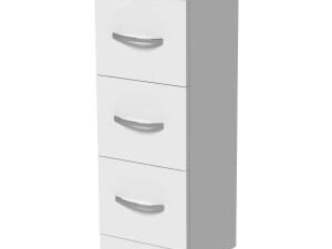 Wickes White Gloss 3 Drawer Storage Unit - 825 x 300mm
