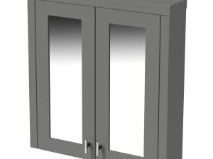Wickes Hayman Dove Grey Traditional Mirror Cabinet - 700 x 650mm