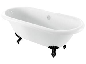 Wickes Hampstead Freestanding Traditional Double Ended Roll Top Bath - 1695 x755mm