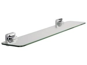 Croydex Flexi-Fix™ Shoreditch Bathroom Glass Shelf - Chrome