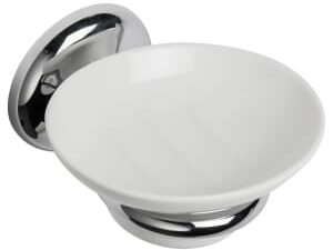 Croydex Flexi-Fix™ Grosvenor Bathroom Soap Dish & Holder - Chrome