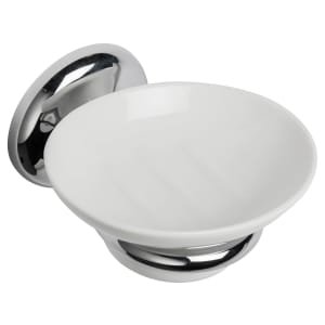 Croydex Flexi-Fix™ Grosvenor Bathroom Soap Dish & Holder – Chrome