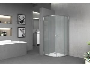 Vision 6mm Chrome Quadrant Framed Shower Enclosure - 1850 x 800mm