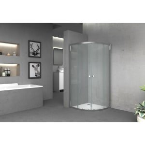 Vision 6mm Chrome Offset Quadrant Framed Shower Enclosure – 1850 x 800mm