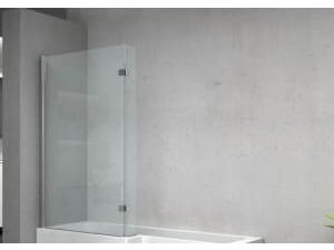 Wickes 6mm L-Shaped Shower Bath Screen - 1500 x 950mm