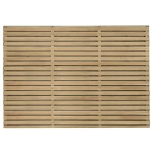 Forest Garden Double Slatted Fence Panel – 1800 x 1200mm – 6 x 4ft – Pack of 4