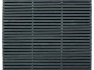 Forest Garden Double Slatted Grey Fence Panel - 1800 x 1800mm - 6 x 6ft - Pack of 5