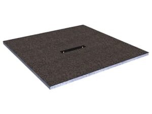 Wickes Linear 30mm Wetroom Shower Tray with Centre Drain Level Access  - 1200 X 1200mm