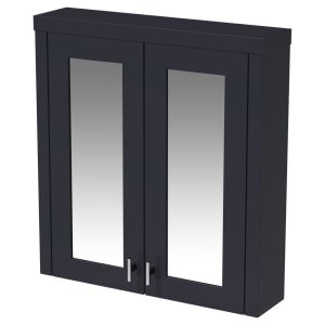 Wickes Hayman Indigo Blue Traditional Mirror Cabinet – 700 x 650mm
