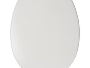 Croydex Lugano Flexi-Fix™ Wooden Soft Close Toilet Seat - White