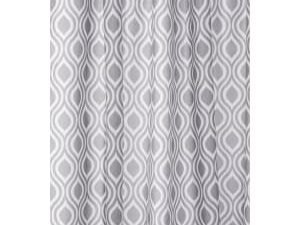Croydex Medallion Bathroom Shower Curtain - Grey/White