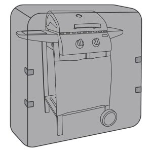 Charles Bentley 2 Burner Gas BBQ Waterproof Cover – Black