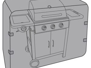 Charles Bentley 3 Burner Gas BBQ Waterproof Cover - Black