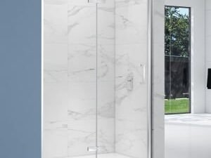 Nexa By Merlyn 8mm Chrome Frameless Inline Hinge Door Only for Side Panel - 2000 x 900mm