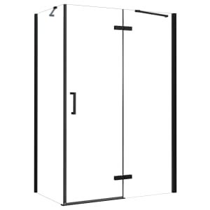 Nexa By Merlyn 8mm Black Frameless Inline Hinge Door Only for Recess – 2000 x 1200mm