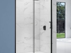 Nexa By Merlyn 8mm Black Frameless Sliding Door Only - 2000 x 1200mm