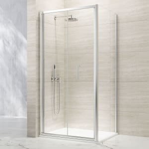 Nexa By Merlyn 6mm Chrome Framed Bi-Fold Shower Door Only – 1900 x 760mm