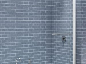 Nexa By Merlyn 6mm Single Square Adjustable Bath Screen with Towel Rail - 1500 x 800mm