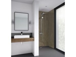 Mermaid Gold Patina Laminate Single Shower Panel - 2400 x 900mm
